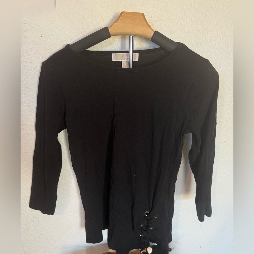 Michael Kors Black Long Sleeve Top